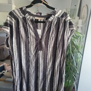 My Danielle Black and White Striped Dress NWT